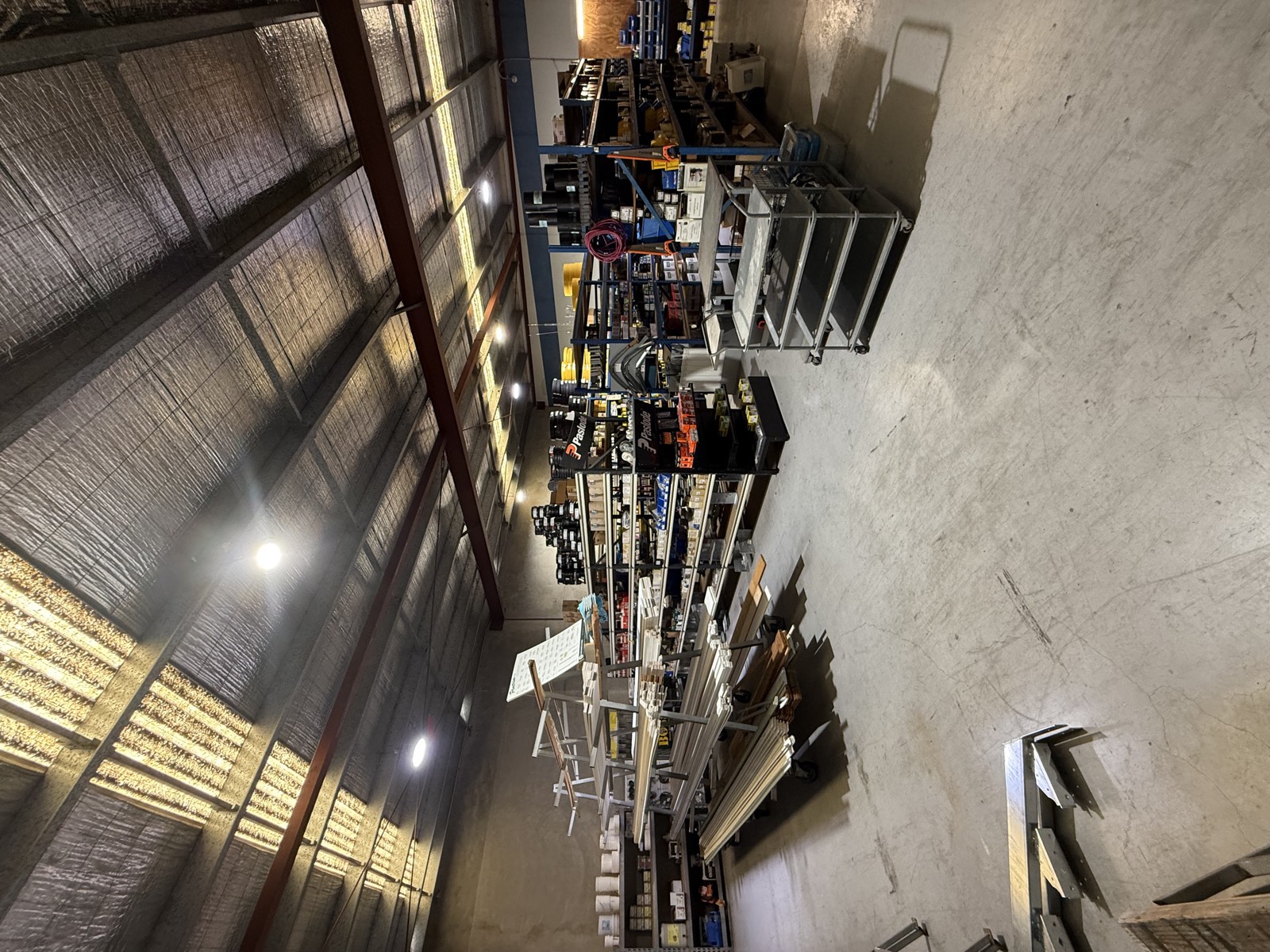 Inside Runway Fasteners warehouse